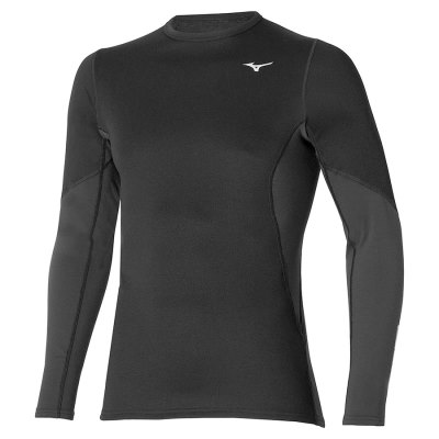 Manga Larga Mizuno Merino Wool Crew Hombre Negros - Chile M065UVZSHN